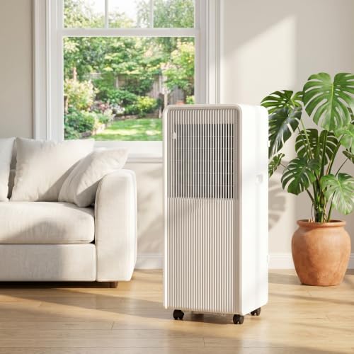12000 BTU Tragbares Klimagerät für 300 m², leises Kühlgerät mit Ventilator, Luftentfeuchter, Schlafmodus, Timer, Fernbedienung & Installationsset