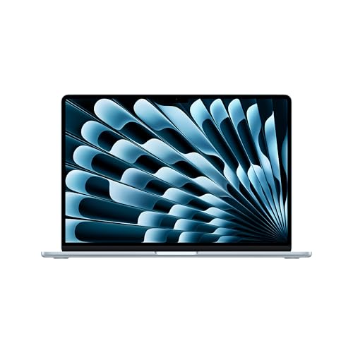 Apple MacBook Air (15", Apple M4 Chip mit 10‑Core CPU und 10‑Core GPU, 16GB Gemeinsamer Arbeitsspeicher, 512 GB) - Himmelblau