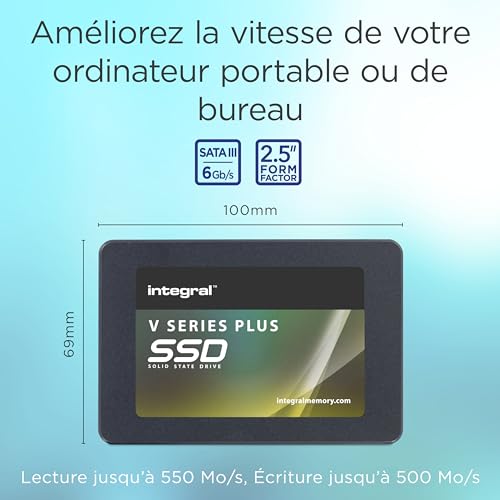 Integral V Series 2 256GB SSD SATA III 2.5 Internal SSD, bis zu 550MB/S Lesen 500MB/S Schreiben