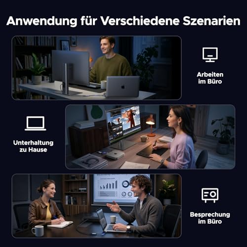 UGREEN 4K 30Hz Mini Displayport auf HDMI Adapter Unidirektional | Aluminium Mini DP auf HDMI Thunderbolt 1/2 Unterstützt 4K 30Hz 2K 60Hz 1080P 120Hz, 10,2 Gbit/s, HDR, Plug-and-Play