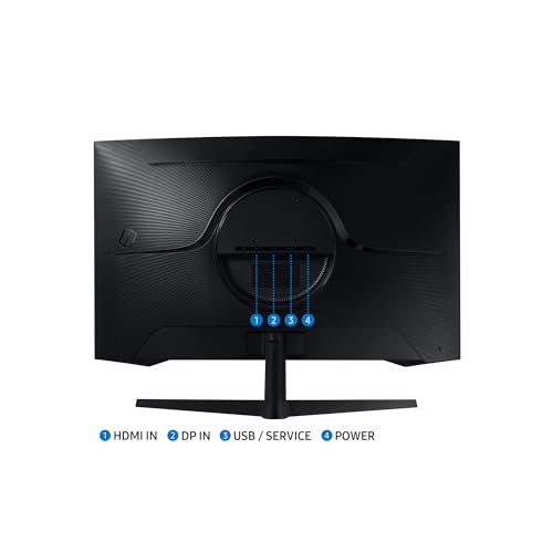 Samsung Odyssey G55C Curved Gaming Monitor 32 Zoll, Bildschirm mit VA-Panel, 2.560 x 1.440 Pixel, 1.000R Radius, HDR10, AMD FreeSync, 165 Hz, Reaktionszeit 1 ms (MPRT), LS32CG554EUXEN