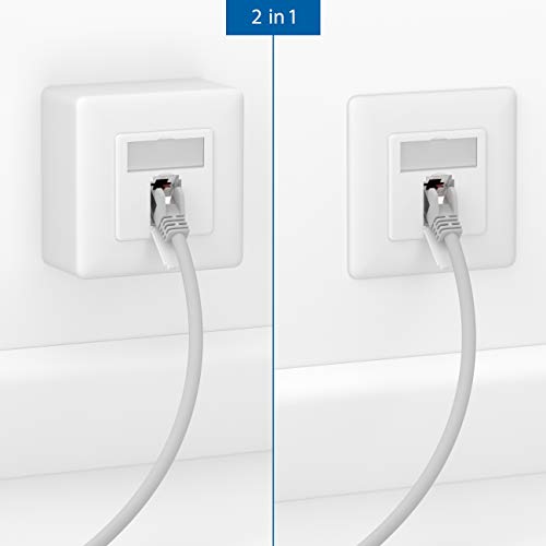 deleyCON CAT6a Universal Netzwerkdose 1x RJ45 Port geschirmt, 1 Stück, Weiß