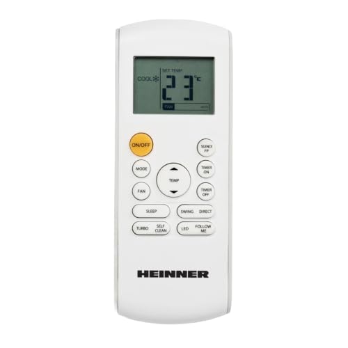 Heinner HAC-BP12WIFI-BK BlackPearl Split-Klimaanlage Schwarz, 12000 BTU, WiFi, Smart Inverter, A+++ Kühlung, A++ Heizung, Active Clean, Breeze Away, Cascade, ECO, 8°C-Heizfunktion, für 16–23 m²