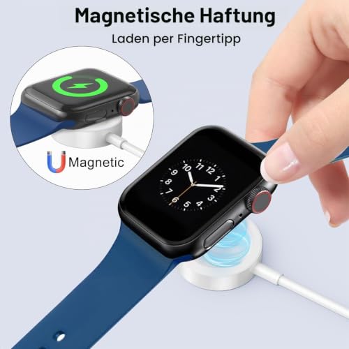 2 Pack Ladekabel für Apple Watch Ladegerät Aufgestockt USB Ladegerät iWatch Ladegerät Tragbare Ladestation für iWatch Ultra/Serie 6-11/SE/SE2/SE3/5/4/3/2/1-1M