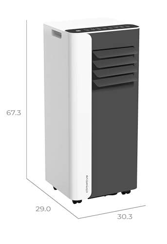 Climative Mobile Klimaanlage 9000 BTU WiFi Tuya Smart Klimaanlage Mobil mit Abluftschlauch Mini 2,6 kW 3-in-1 Portable Air Conditioner 26 m² Fensterabdichtung