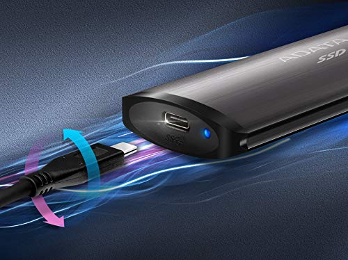 ADATA SE760 1 TB portable external SSD, grau, USB-C 3.2 Gen 2
