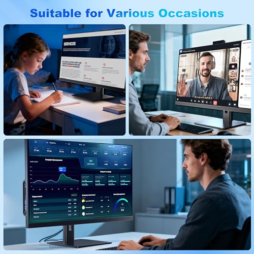 SUKOTOP All-in-One Computer 27 Zoll Core i7 (bis zu 3.0GHz) 512GB SSD 16GB RAM PC mit drehbarem Display, versteckte Webcam, WiFi6 Dual Band Bluetooth 5.3 - Ideal für Homeoffice, Videobearbeitung und