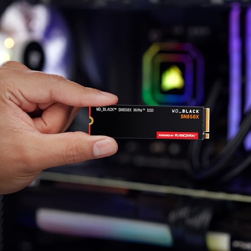 WD_BLACK SN850X NVMe SSD 1 TB interne SSD (Gaming Speicher, PCIe Gen4-Technologie, Lesen 7.300 MB/s, Schreiben 6.300 MB/s) Schwarz