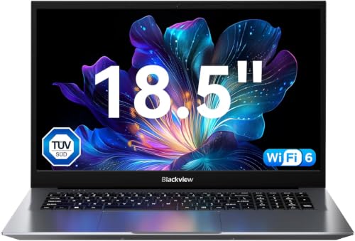 [3 Jahre Garantie] 2026 Blackview Acebook 10 18,5 Zoll Laptop W-11, Twin Lake N150 (bis zu 3,6 GHz) 60.8Wh, 16GB RAM 512GB Notebook, HDMI+WiFi 6+BT 5.2+USB 3.2 - Business/Home/Studenten, TUV Certified