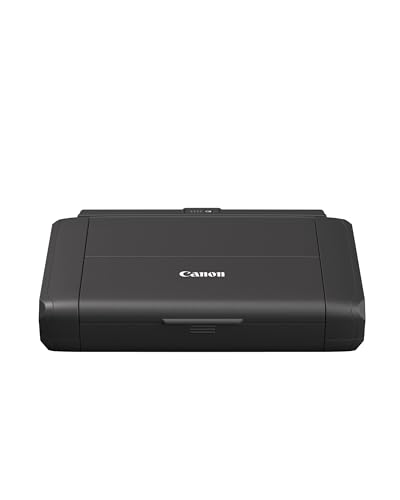 Canon PIXMA TR150 mobiler Drucker (WLAN, Cloud, AirPrint, 4.800 DPI x 1.200 DPI, Highspeed USB Typ C, OLED-Display, Tintenstrahldrucker), schwarz, 322 x 185 x 66 mm