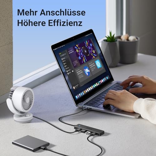 UGREEN 4-Port USB 3.0 Hub USB Verteiler Multiport Adapter 5Gbps (15cm) | USB Splitter für MacBook, iMac, Surface, Dell, Thinkpad, USB Stick, Mobile HDD, Desktop PC und mehr