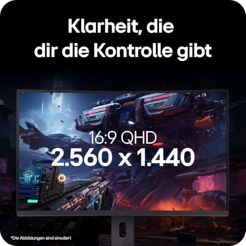 LG Ultragear™ 32G60ZA-B 32 Zoll Curved QHD VA Gaming-Monitor, 180Hz, HDR10, AMD FreeSync™, 2X HDMI 2.0, 1x DisplayPort 1.4, Schwarz