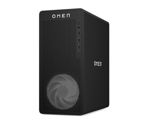 HP Omen 16L Gaming Desktop TG03-0257ng, Intel Core i5-14400F, NVIDIA GeForce RTX 5060 8 GB GDDR7, 16 GB DDR5 RAM, 1 TB PCIe Gen4 SSD, Windows 11 Home, Wi-Fi 6, Schwarz