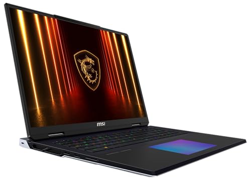 MSI Titan 18 HX AI Gaming-Laptop, 18" UHD+ Mini-LED Display, Intel Core Ultra 9, NVIDIA GeForce RTX 5090, 96 GB DDR5 RAM, 6 TB SSD, Windows 11 Home, QWERTZ Tastatur, Schwarz, A2XWJG-070
