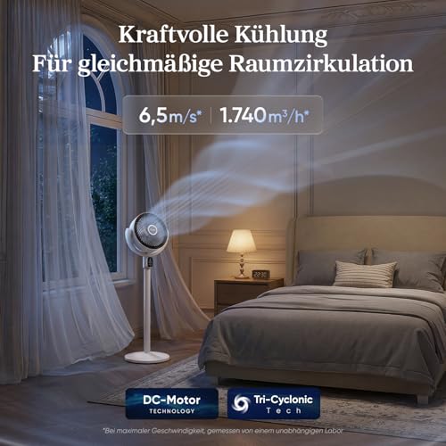Levoit CoreBreeze 382 Standventilator DC Motor leise Luftzirkulation