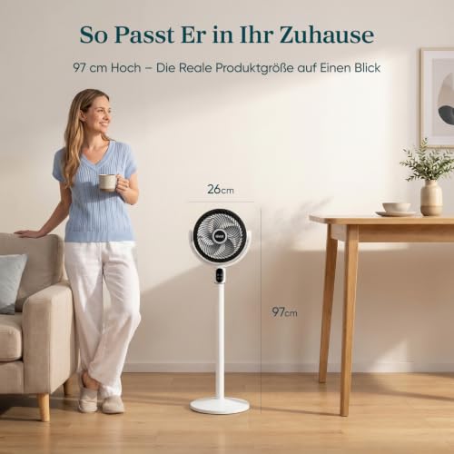 Levoit CoreBreeze 382 Standventilator DC Motor leise Luftzirkulation