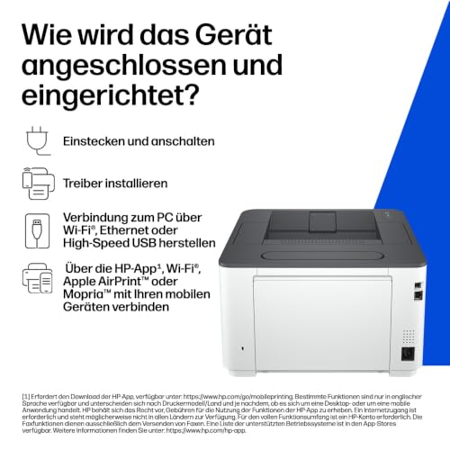 HP LaserJet Pro 3002dw Laserdrucker, Automatischer beidseitiger Druck, Bis zu 33 A4-Seiten pro Minute, Hi-Speed USB, WiFi, Ethernet, Bluetooth, Smart App, Wolf Pro Security
