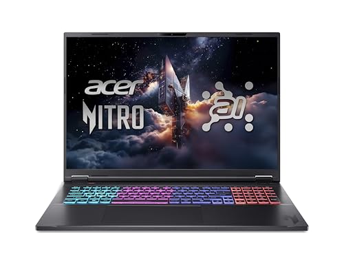 Acer Nitro 18 AI, Gaming Laptop, Ryzen 9, RTX 5060, 32GB RAM, 1TB SSD | 18" WQXGA 165Hz, AMD Ryzen AI 9 365, NVIDIA RTX 5060, 32GB RAM, 1TB SSD, Windows 11, QWERTZ, AN18-61-R8HK