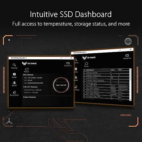 ASUS TUF Gaming AS1000 USB-C 3.2 Gen 2x1 tragbare M.2 NVMe PCIe SSD | 1 TB, MIL-STD-810H Fallschutz, IP68 Wasser- und Staubschutz, NTI Backup Now EZ, PS5 + Xbox Unterstützung