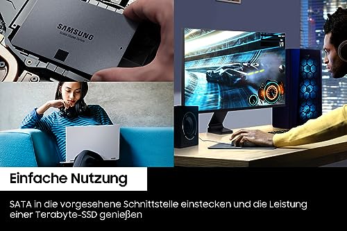 Samsung 870 QVO SATA III 2,5 Zoll SSD, 4 TB, 560 MB/s Lesen, 530 MB/s Schreiben, Interne SSD, schnelle Festplatte als Ersatz für HDD, MZ-77Q4T0BW