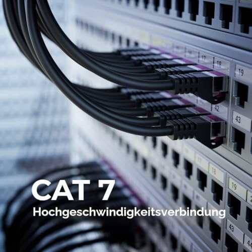deleyCON 2m CAT7 Outdoor Netzwerkkabel RJ45 10 Gbit/s S/FTP Kupfer | Ethernet LAN Patchkabel für Außenbereich, witterungsbeständig, für Kameras, PoE, Camping uvm.