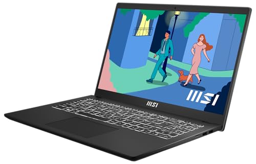 MSI Modern 15 B7M-463 15.6" Full HD Notebook AMD Ryzen 5 7430U 16 GB 512 GB SSD QWERTZ Schwarz