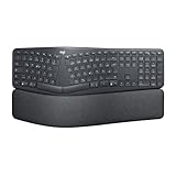 Logitech ERGO K860 kabellose ergonomische Tastatur &ndash; geteilte Tastatur | Handballenauflage, nat&uuml;rliches Tippen, schmutzabweisendes Material, Bluetooth und USB-Verbindung, f&uuml;r Windows/Mac - Graphit