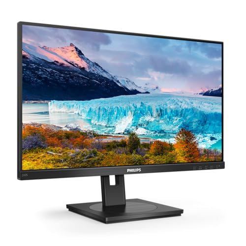 PHILIPS 242S1AE - 24 Zoll FHD Monitor, höhenverstellbar (1920x1080, 75 Hz, VGA, DVI, HDMI, DisplayPort) schwarz