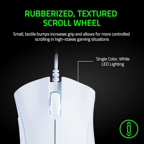 Razer DeathAdder Essential (2021) - Essentielle Gaming-Maus mit optischem 6.400-DPI-Sensor - Ergonomisches Gehäuse - Extra robust - PC/Mac | Weiß