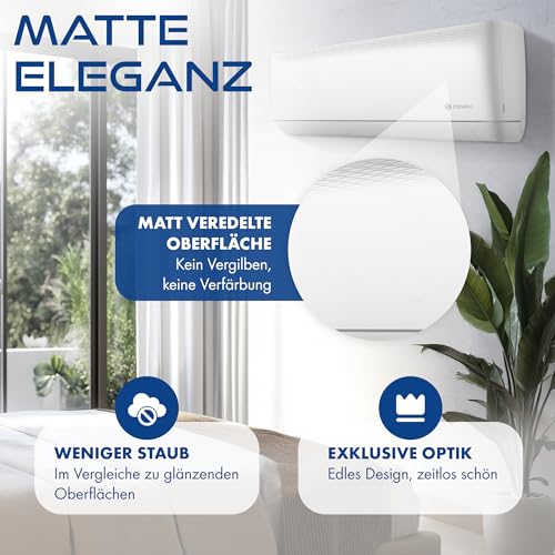 ZENIRO Multi Split Klimaanlage 2 Innengeräte Set (2 x 3,5kW) Klimagerät Air Conditioner mit Heizfunktion 21000 BTU 6,2kW A++ WiFi/App-Steuerung 4D AirFlow Heizen bis -20°C Vorgefüllt R32