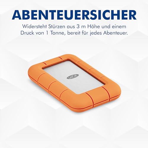 LaCie Rugged SSD4 1TB, 40Gbps USB-C, Orange, Data Rescue Service (STND1000400)