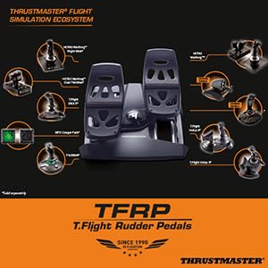 Thrustmaster TFRP T.Flight Rudder Pedals - PS5, XBOX & PC | Hochpräzises Differentialbremssystem für Flugsimulation, kompatibel mit dem Thrustmaster-Ecosystem, ergonomisch & vielseitig