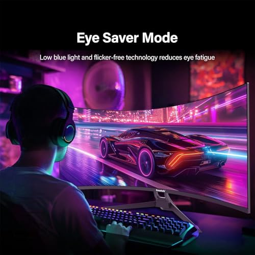 Gawfolk Gaming Curved Monitor 34 Zoll 165Hz, 1500R Ultrawide PC Bildschirm UWQHD 3440x1440P, Gebogenes Computerbildschirm, VA, Displayport, HDMI, VESA 75 * 75mm