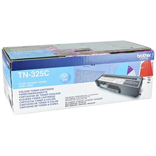 Brother Original Jumbo-Tonerkassette TN-325C cyan (für Brother HL-4140CN, HL-4570CDW, HL-4150CDN, HL-4570CDWT, DCP-9055CDN, DCP-9270CDN, MFC-9460CDN, MFC-9970CDW, MFC-9465CDN)