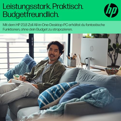 HP All-in-One PC | 23,8" FHD-Display | Intel Core i5-1335U | 16 GB DDR4 RAM | 512 GB SSD | Intel Iris Xe-Grafikkarte | Windows 11 Home | Weiß