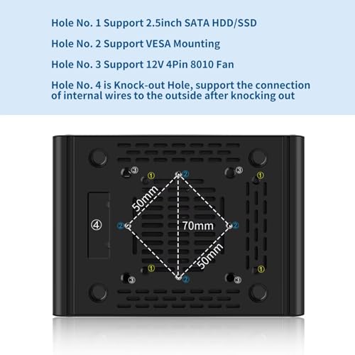 Glovary Firewall Mini PC J6413 4 Core, 5 x i226V 2.5GbE LAN OPNsense Router Micro Appliance, Barebone, AES-NI, Fanless Industrial Computer Hardware, 2 x DDR4, 2 x RS232 COM, 2 x SATA3.0, 3 Display