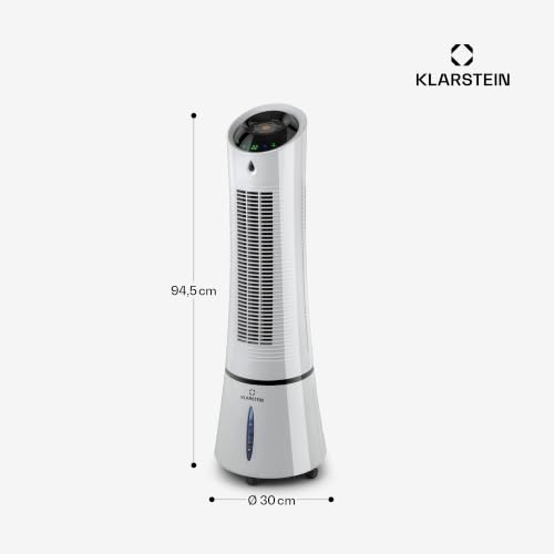 Klarstein Luftkühler mit Wasserkühlung, 5-in-1 Verdunstungskühler, Luftbefeuchter, Ventilator, Luftreiniger & Nachtmodus, Mobile Klimageräte Luftkühler 6L, 45 Watt Air Cooler, 180 m³/h Luftstrom