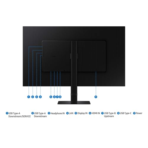 Samsung ViewFinity S80UD 4K-Monitor 32 Zoll, UHD, 3.840 x 2.160, 60 Hz, HDR10, Eye Saver Mode, USB-C (90 W), Daisy Chain, Integrierter KVM-Switch, LS32D800UAUXEN
