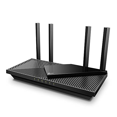 TP-Link Archer AX55 Wi-Fi 6 WLAN Router, 2402 Mbit/s 5 GHz, 574 Mbit/s 2,4 GHz, 4 × Gigabit LAN-Ports, 1 × USB 3.0 Port, unterstützt Keine DSL-Funktion
