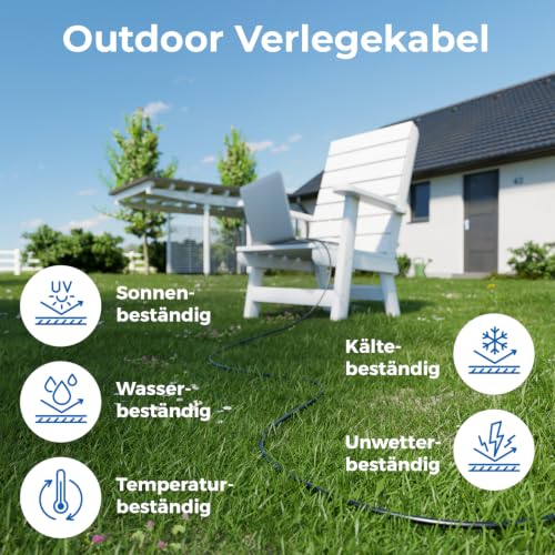 deleyCON 10m CAT 7 Outdoor Verlegekabel Kupfer CU S/FTP 10Gbps