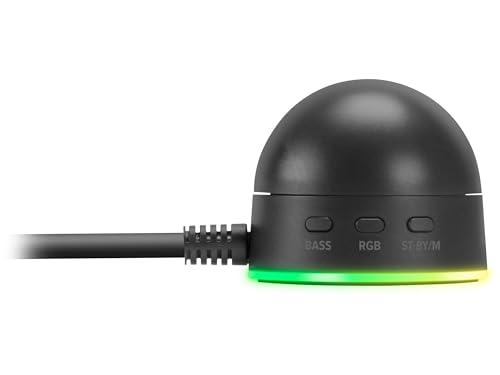 Speedlink Gravity LT PC Lautsprecher 2.1 Soundsystem Bluetooth - mit Subwoofer aus Holz, Aktiv Lautsprechersystem 80 Watt, 3,5mm Klinke AUX, RGB-Tischfernbedienung, schwarz