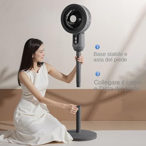 Bodenventilatoren für zu Hause - Oszillierender Ventilator, Hochleistungs-Bodenventilatoren | Bodenventilator, leise Kühlung, oszillierender Luftkreislauf mit 3 Geschwindigkeiten co