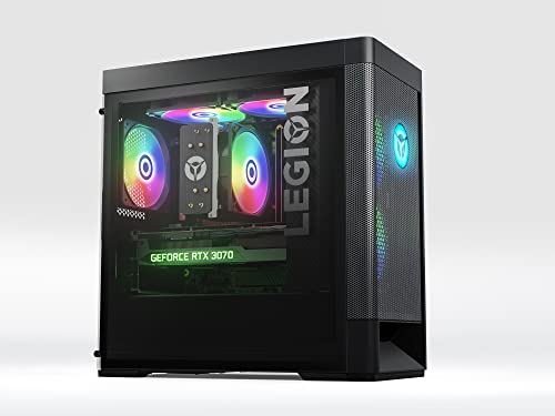 Lenovo Legion T5 Gen 7 – Gaming-PC (Intel Core i7-12700F, 1TB SSD, RAM 16 GB, NVIDIA GeForce RTX 3070-8 GB, ohne Betriebssystem), Schwarz, spanische QWERTY-Tastatur