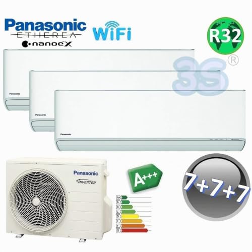 Panasonic - etherea r32 panasonic split-klimaanlage 7000+7000+7000 btu a+++ wifi nanoex
