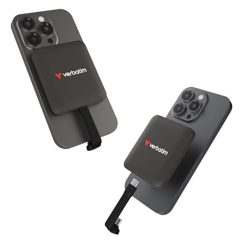 Verbatim Snapback Externe SSD 512GB MagSafe USB 3.2 Gen 2x2 2000 MB/s Mocha | Unterstützt Apple ProRes 4K, bis 2000MB/s Lesen & Schreiben,Externe Festplatte mit 2 USB-C-Kabel, für iPhone,Android,PC & Mac