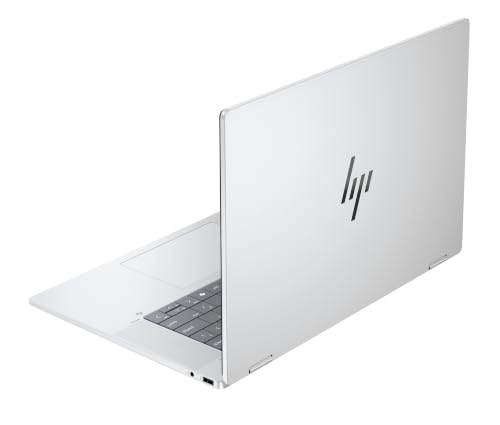 HP OmniBook X Flip, 16" 3K, Intel Core Ultra 7, 32GB RAM, 1TB SSD | Copilot+ Premium 2-in-1 Laptop mit großem 3K-Touchdisplay für Kreativarbeit, Business und Multitasking, QWERTZ, Silber
