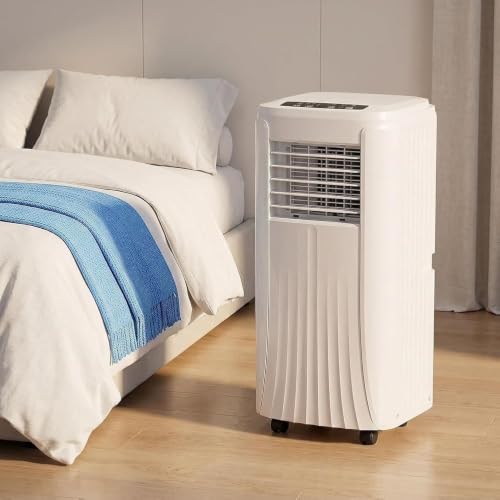 Eouyt Tragbarer Luftkühler 3-in-1 Ventilator Luftbefeuchter für Zuhause Büro Schlafzimmer, Kompakter 4-Gang-Kühlventilator mit Fernbedienung und Schlafmodus, UK 3-Pin, 10000 Btu, 10000 BTU