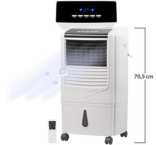 Sichler Haushaltsgeräte Verdunstungs-Luftkühler mit Oszillation und Timer, 15 Liter, 70 Watt