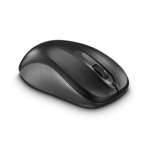 Optische Funkmaus "AMW-200", 3 Tasten, Anthrazit/Schwarz | Optische Maus anthrazit/schwarz, mit USB-Nanoempfänger, für Notebook und PC