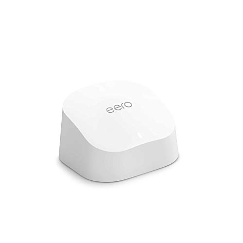 Amazon eero 6 Mesh-WLAN-Signalverstärker | Erweitert bestehendes eero-Netzwerk | Fügt bis zu 140 m² Wi-Fi-6-Abdeckung zu deinem bestehenden eero-Mesh-WLAN-Netzwerk hinzu | Einzelpack